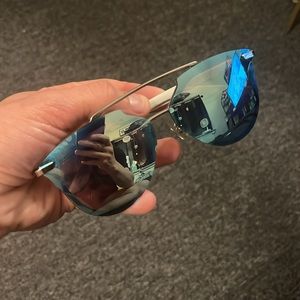 The Benz polarized sunglasses by Privé Revaux in antique silver & blue mirror.